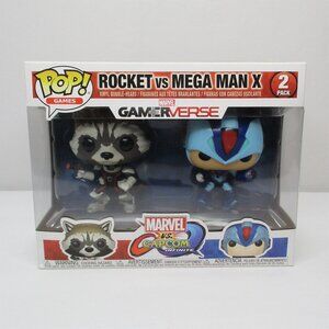 Funko Pop Vinyl Marvel Rocket vs Mega Man X Collectible 2 Pack Vaulted NIB
